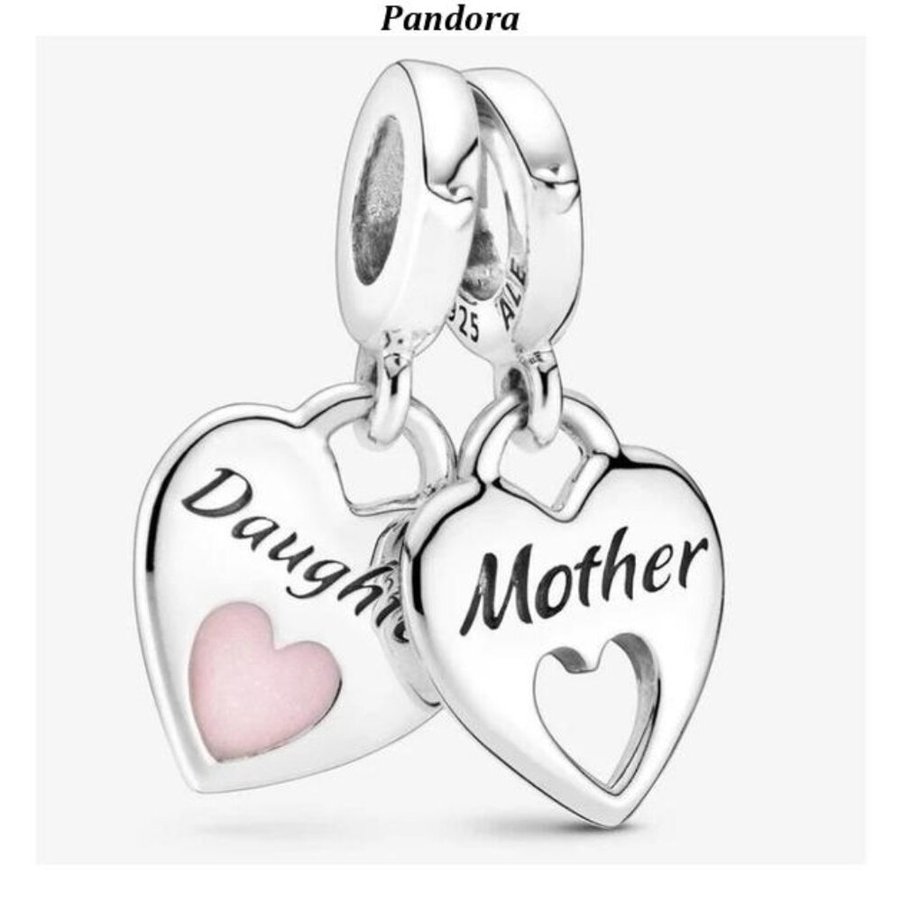 Pandora Mother Daughter Heart Charms